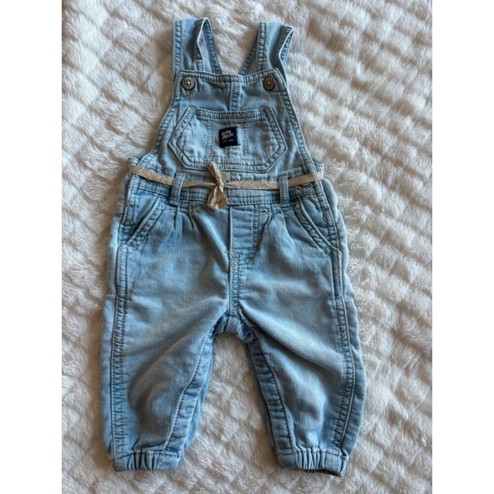 Baby B'gosh Light Wash Denim Overalls Size 6M